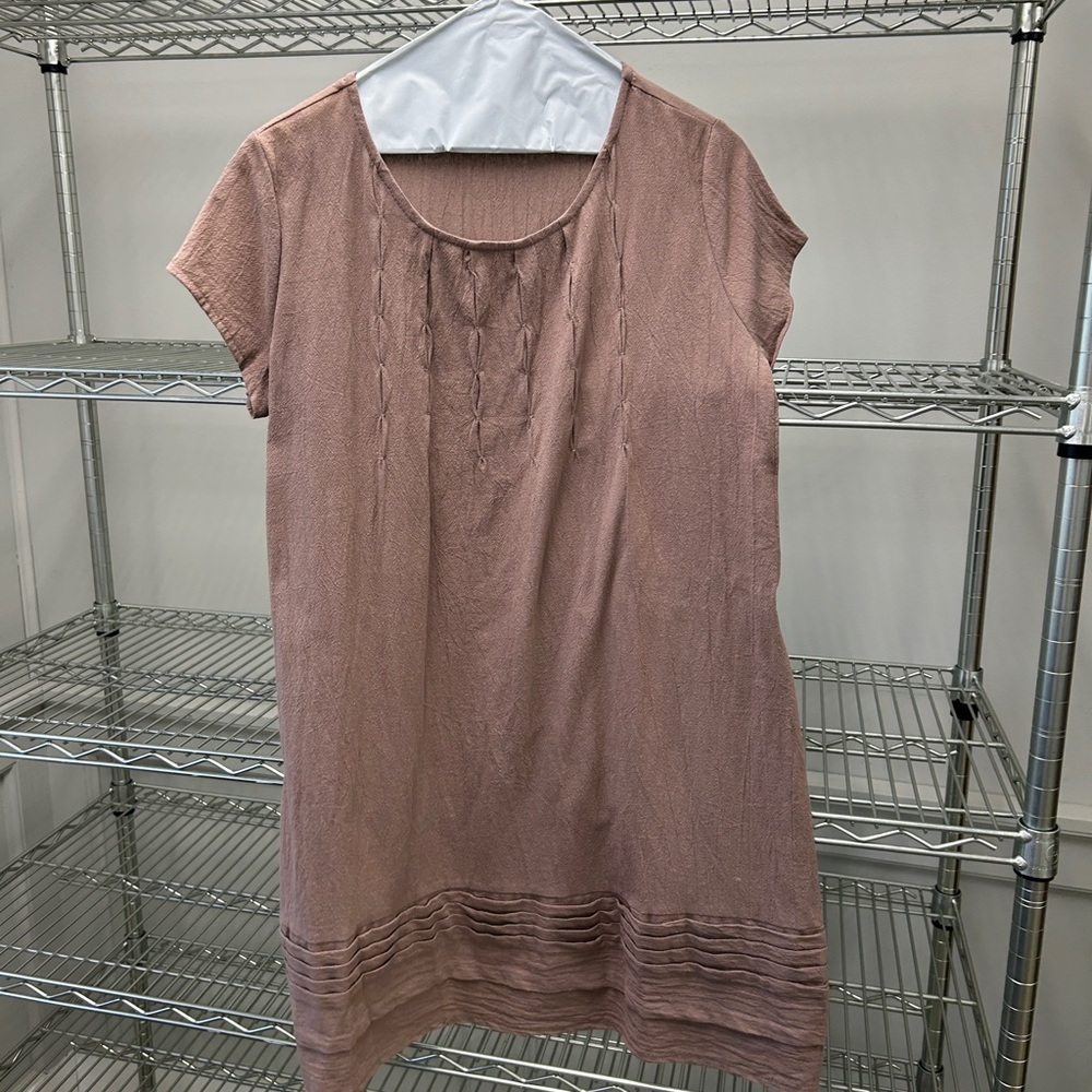 Pink Boxy Mini Tunic Dress